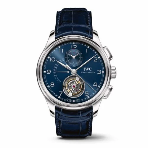 IWC Portugieser Tourbillon Rétrograde Chronograph Platinum / Blue IW3940-07 (IW394007)
